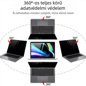MacBook Air magánéletvédelmi kijelzőfilm, teljes ragasztású, 360°-os négy oldalról véd, PET háromrétegű szerkezet
