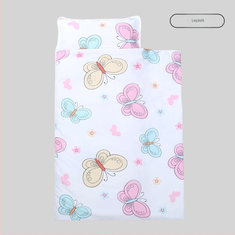 Baba alvómatrac karikatúra mintával, hordozható boríték-stílusú alvó táska, anti-kick quilt, poliészter anyag, üreges pamut töltet