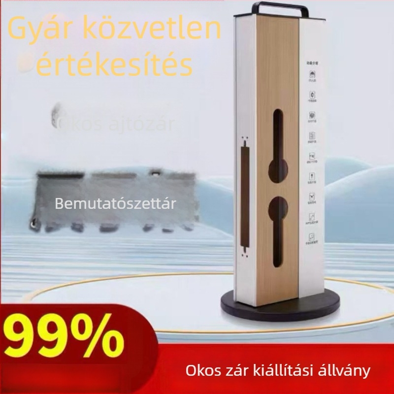 Okos ajtózárak és ujjlenyomat-zárak kijelző állvány, 360 fokos forgás, univerzális kompatibilitás