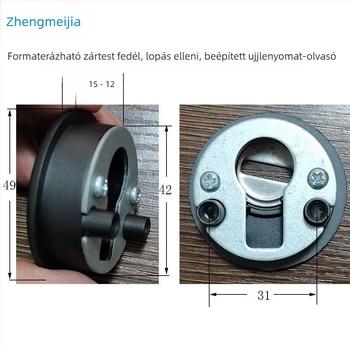 Beépített ujjlenyomat-zárvédő sapka készlet — rozsdamentes acél, ball lock típus, univerzális kompatibilitás