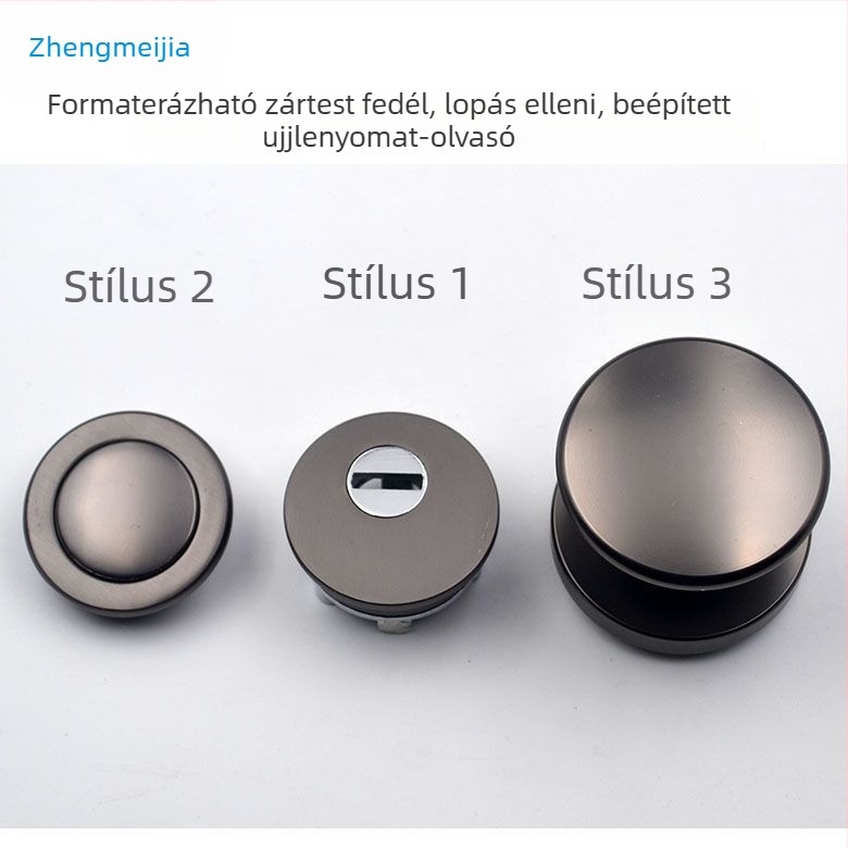 Beépített ujjlenyomat-zárvédő sapka készlet — rozsdamentes acél, ball lock típus, univerzális kompatibilitás