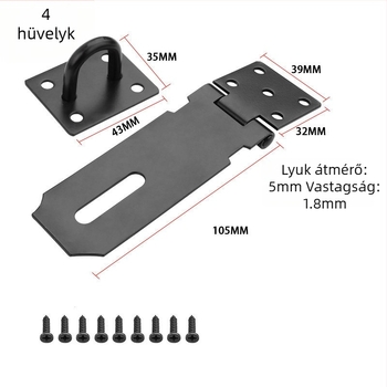 Rozsdamentes acél ajtócsatt – zár a szekrényajtókhoz, modern minimalist design (WITT RIGHT)