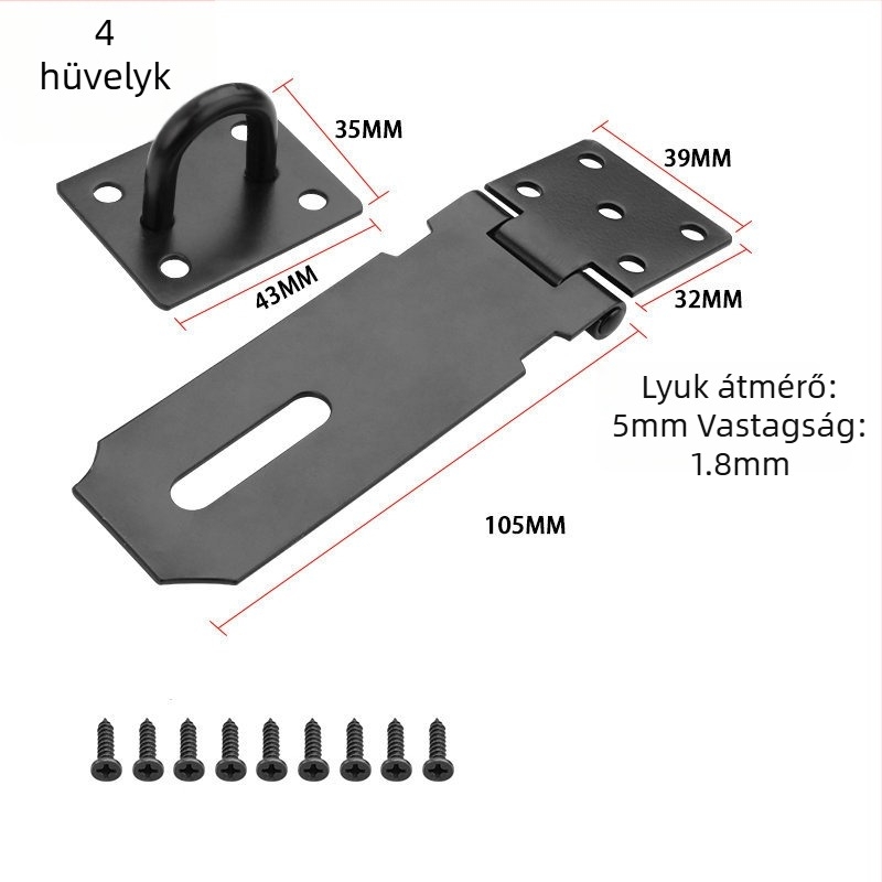Rozsdamentes acél ajtócsatt – zár a szekrényajtókhoz, modern minimalist design (WITT RIGHT)