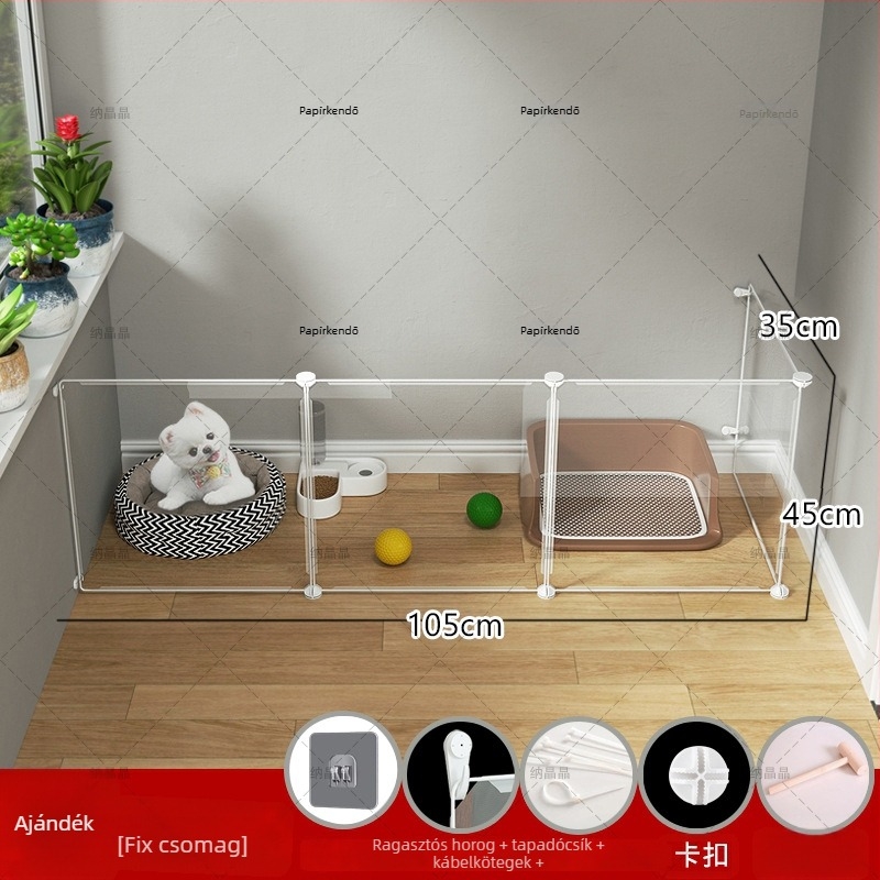 Moduláris beltéri állatkerítés kutyáknak (Anyag: Egyéb; Eredet: Egyéb; Kutyáknak)