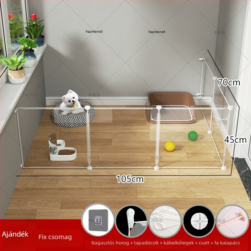 Moduláris beltéri állatkerítés kutyáknak (Anyag: Egyéb; Eredet: Egyéb; Kutyáknak)