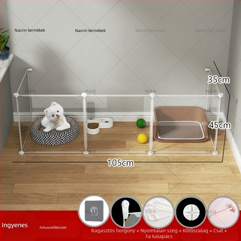 Moduláris beltéri állatkerítés kutyáknak (Anyag: Egyéb; Eredet: Egyéb; Kutyáknak)