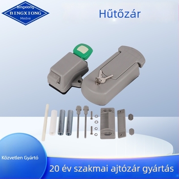 Mortise ajtózár 1580, nylon testű, gépipari és hűtőtárolási felhasználásra