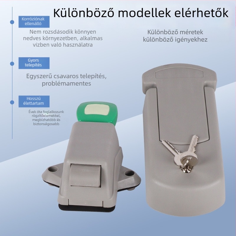 Mortise ajtózár 1580, nylon testű, gépipari és hűtőtárolási felhasználásra