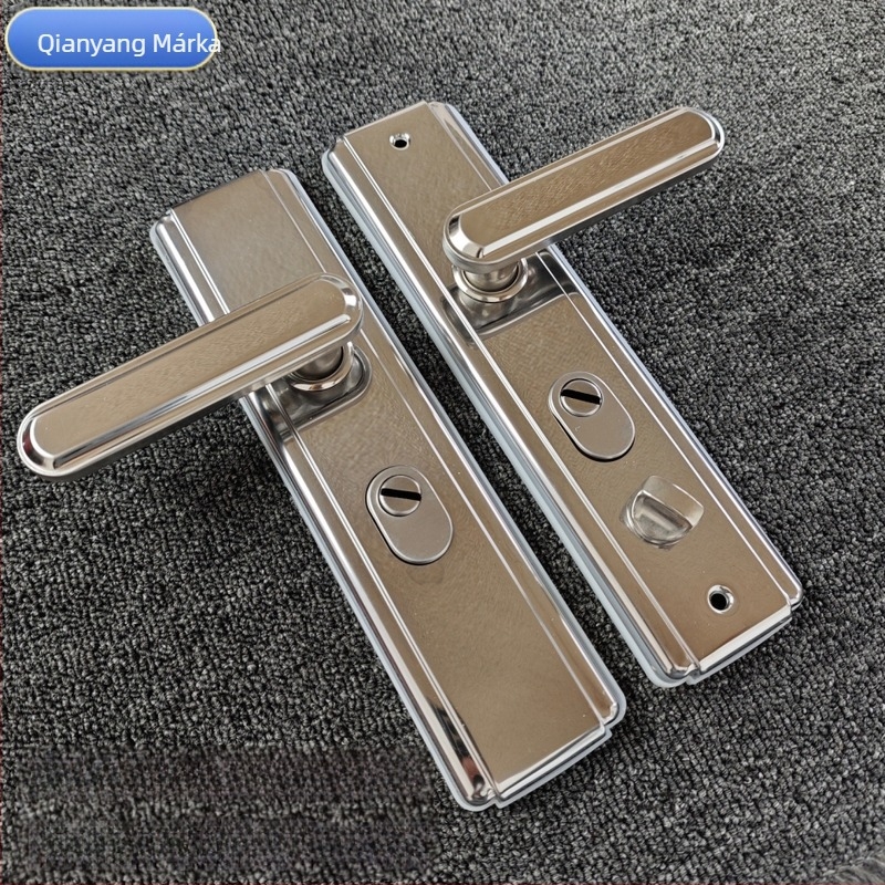 Rozsdamentes acél ajtókilincs, biztonsági zár, modell XJM01, modern minimalista stílus