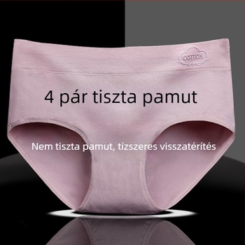 Grafén-antibakteriális tiszta pamut női alsónemű, középmagas derekú, légáteresztő, japán stílusú aranyos fazonú bugyi nyárra