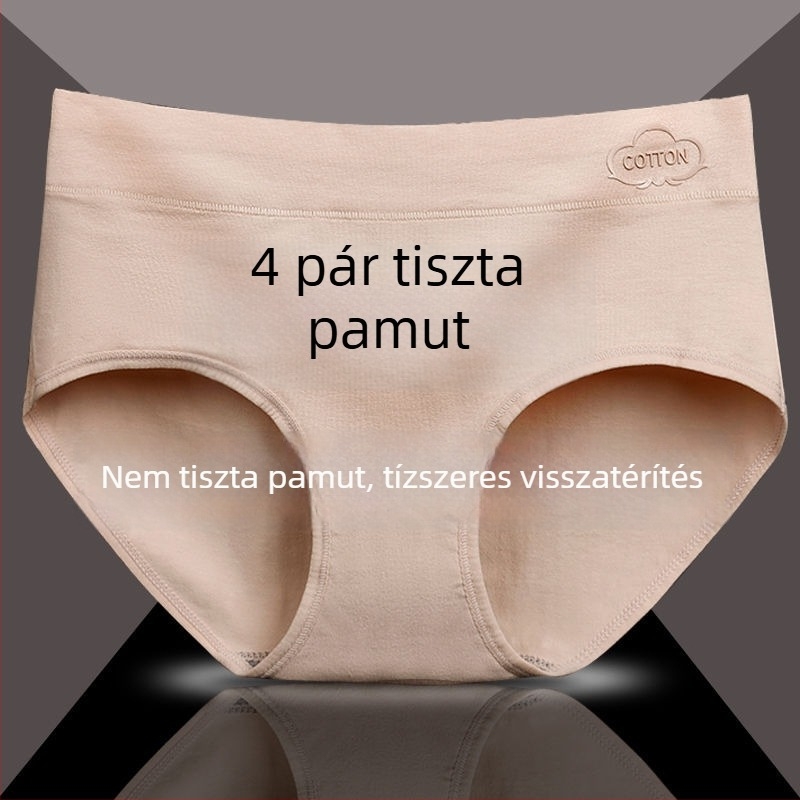 Grafén-antibakteriális tiszta pamut női alsónemű, középmagas derekú, légáteresztő, japán stílusú aranyos fazonú bugyi nyárra