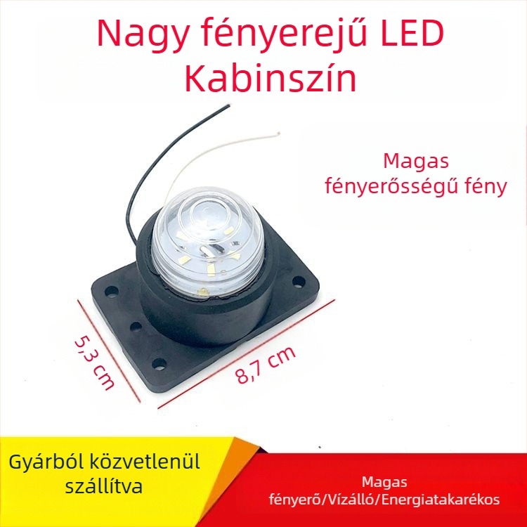24V-os teherautóhoz LED saroklámpa — 5W, LED astigmatizmus, élettartam 20 000 óra (Modell: LED puha alsó saroklámpa)