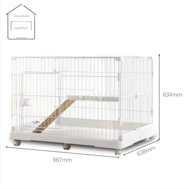 Többszintes nyúlketrec beltéri használatra, márka Chuangyi, anyag: műanyag-vas kombináció