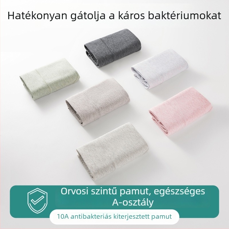 Női pamut bugyi középmagas derékkal, antibakteriális ágyéki terület, meghosszabbított ágyékhossz, 95–100% pamut, lélegző