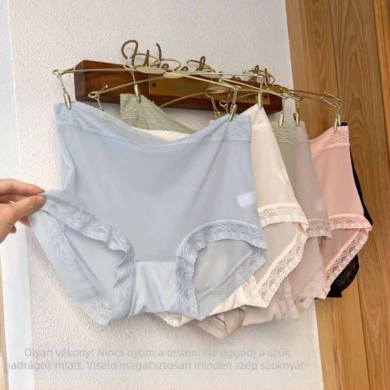 Női magas derekú alsó, lélegző Ice Silk anyag, fenékemelő, antibakteriális, gyors száradás