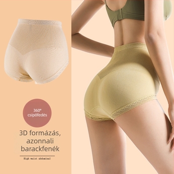 Női magas derekú, seamless formázó alsó, lélegző, plusz méret, csípőemelés, hasformázás, bőrbarát nude-érzetű, háromszög fazon
