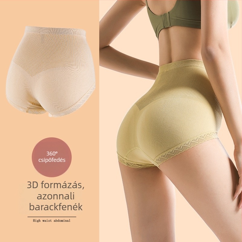 Női magas derekú, seamless formázó alsó, lélegző, plusz méret, csípőemelés, hasformázás, bőrbarát nude-érzetű, háromszög fazon