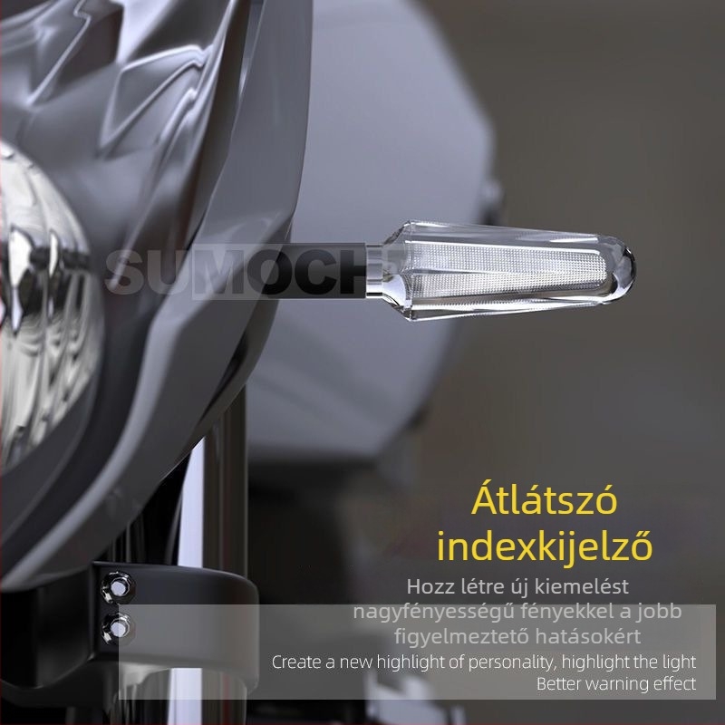 Kristály LED indexlámpa motorkerékpárokhoz és elektromos járművekhez, 12V, univerzális, ABS+LED