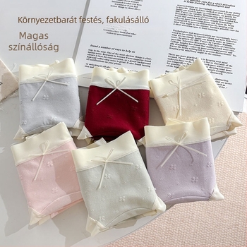 Pamut női alsónemű középmagas derekú, japán stílusú, minimalist design és kényelmes, antibakteriális ágyéki terület
