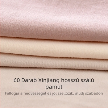 Női középső derekú pamut alsónemű 60S, lélegző és antibakteriális, kötött anyag, fő összetevő 90–95% pamut, bélés 100% pamut, egyszínű mintázat