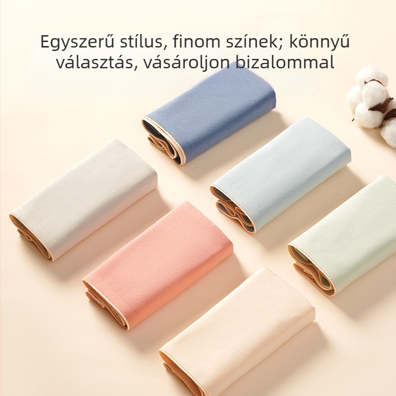 Női magas derekú, varrat nélküli pamut alsónemű, lélegző és antibakteriális; fő anyag 95–100% pamut; ágyéktáji bélés 100% pamut