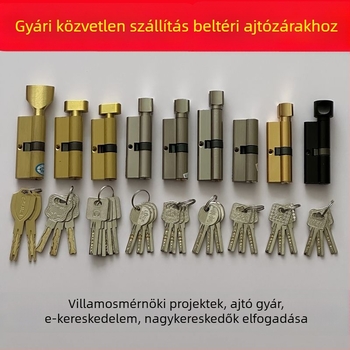 Beltéri ajtó zárhenger – réz, modell 15, Jin Chen, modern egyszerű stílus