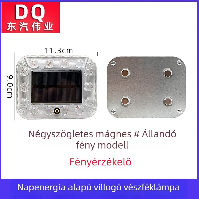 Jármű LED hátsó lámpa – napelemes, vezeték nélküli, Solar flash tail light, 3.7V, LED PC ház