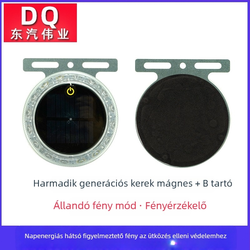 Jármű LED hátsó lámpa – napelemes, vezeték nélküli, Solar flash tail light, 3.7V, LED PC ház