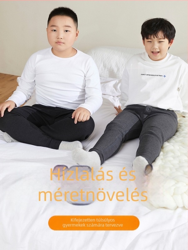 Plusz méretű fiúknak meleg termo alsó nadrág, fleece-béléssel, téli vastag