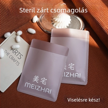 Női pamut alsónemű, Típus A, belső rész Mulberry selyemmel a szemérem környékén, antibakteriális, megnövelt fedettség, nagy méret