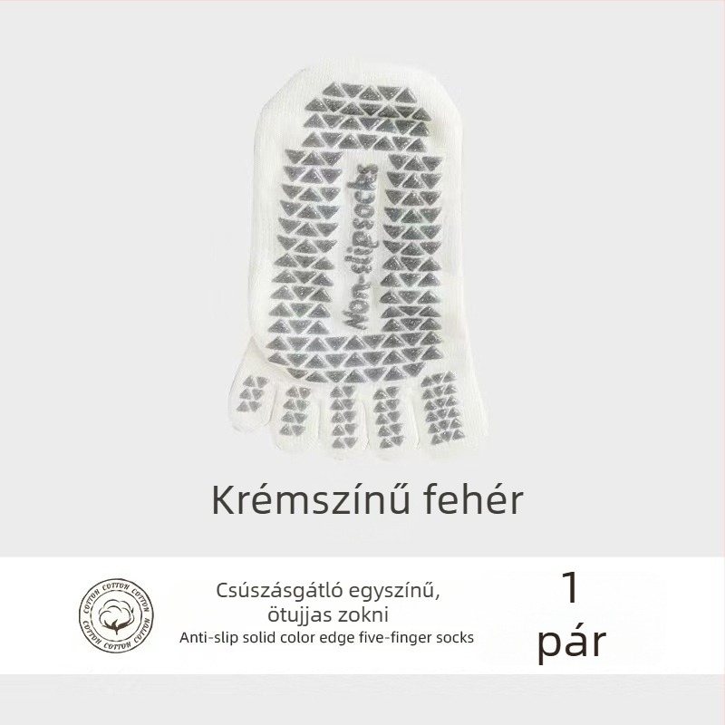 Új női ötujjas zokni nyitott sarkú, beltéri pilates és jóga, csúszásmentes talpú zokni