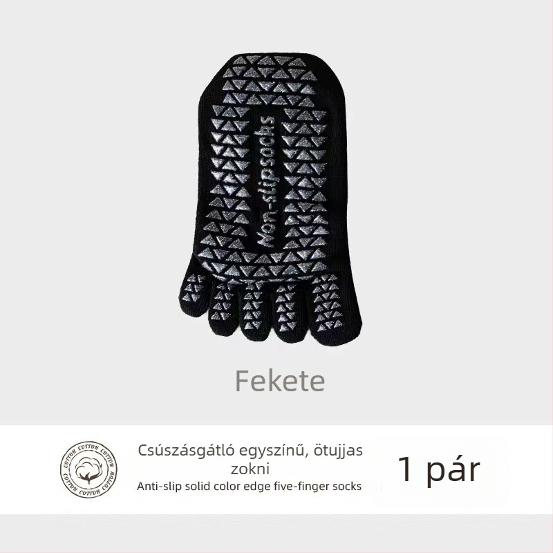 Új női ötujjas zokni nyitott sarkú, beltéri pilates és jóga, csúszásmentes talpú zokni