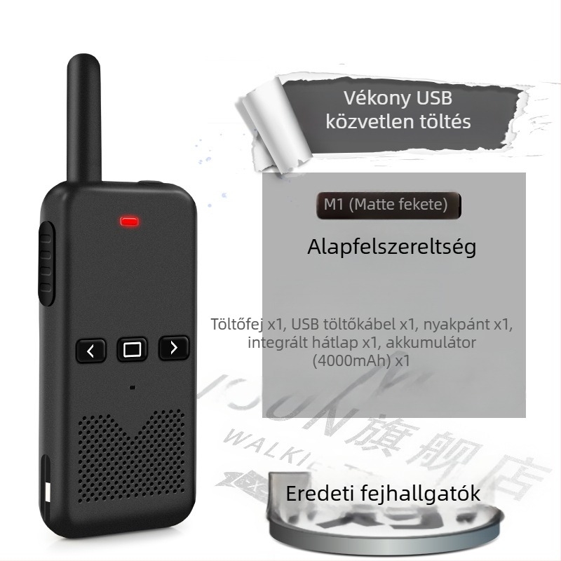 Walkie-Talkie Interkom – ultrakönny kézi, 400-470 MHz, 8 W, 16 csatorna, 5-10 km hatótávolság, 8000 mAh akkumulátor