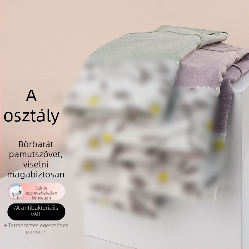 100% pamut antibakteriális magas derekú alsónemű, virágos mintával, légáteresztő, kötött