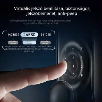 Jue Sheng FD-01 cink ötvözetű intelligens zár ujjlenyomat- és jelszós belső fa ajtókhoz, iroda/lakás