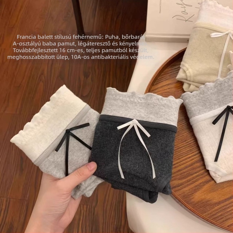 10A női pamut alsónemű, 100% pamut, középmagasságú, 16 cm-es kibővített ágyékkal, antibakteriális, lélegző, bőrbarát, színben harmonizáló