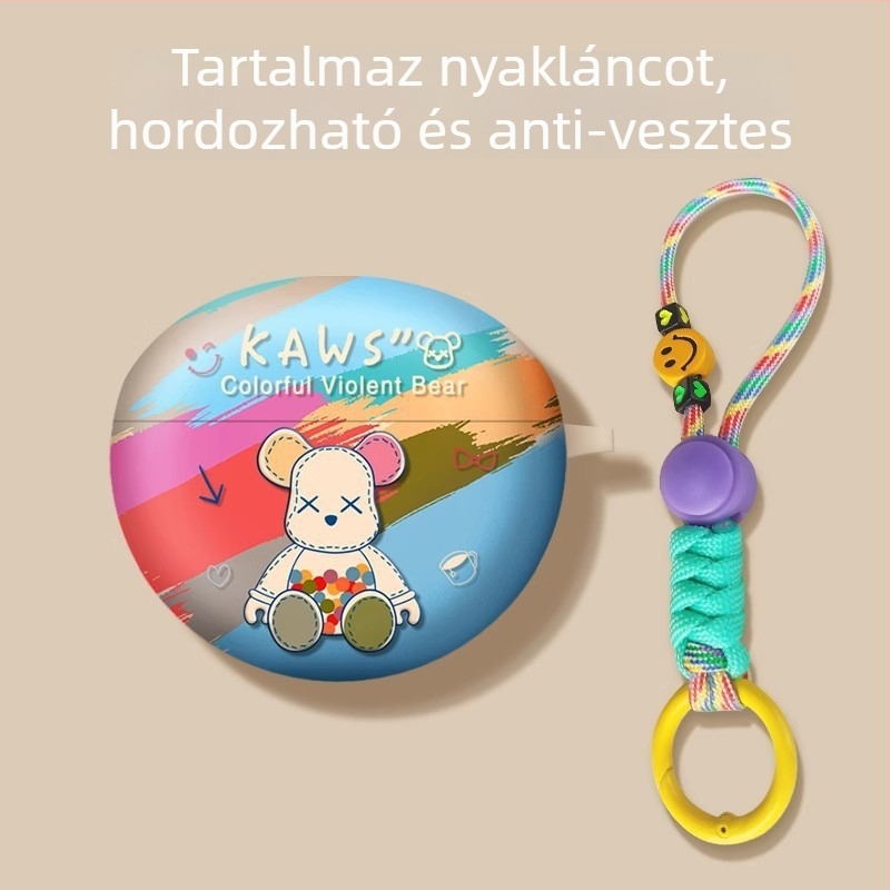 Huawei FreeBuds 5i/6i fülhallgató tok – klip-stílus, csillagos rajzfigura minta, TPU puha héj, spray-fényezés