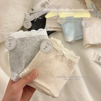 Női pamut alsónemű jacquard szövésben, antibakteriális, légáteresztő, gyorsan száradó