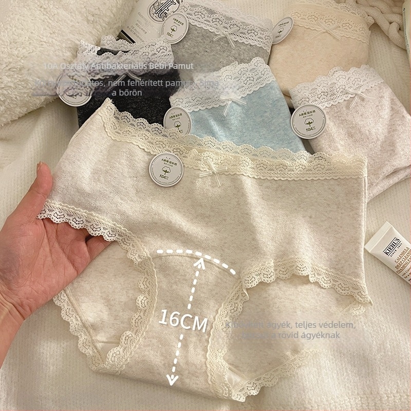 Női pamut alsónemű jacquard szövésben, antibakteriális, légáteresztő, gyorsan száradó