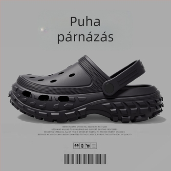 Női perforált vastag talpú szandál – EVA felsőrész, EVA belső, EVA talp, 3–5 cm talpmagasság, injektált formázású talp, nyár 2024