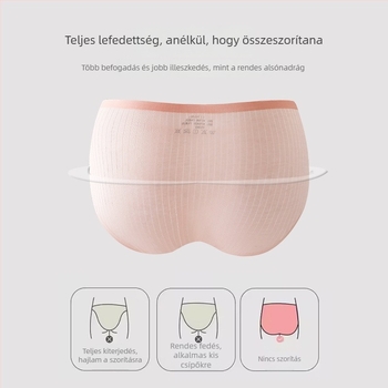 Női pamutból készült antibakteriális, lélegző középmagasságú alsónemű, 40s pamutszövet