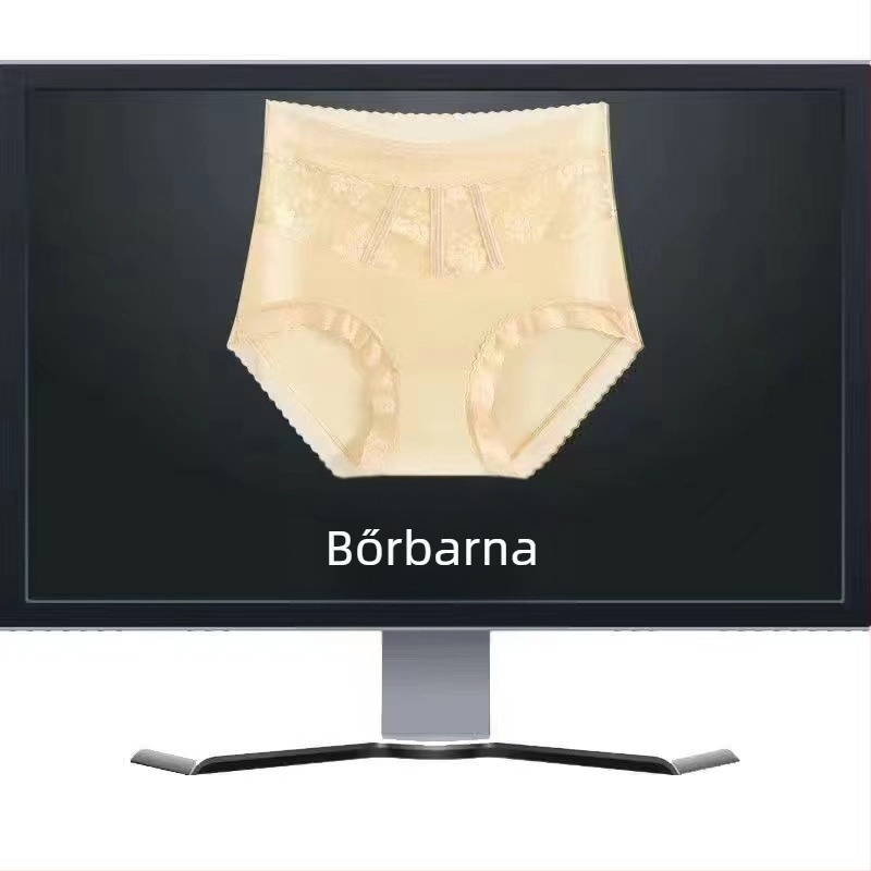 Plusz méretű Ice Silk női alsónemű, magas derekú, lélegző, popsiformáló hatású, kötött anyag