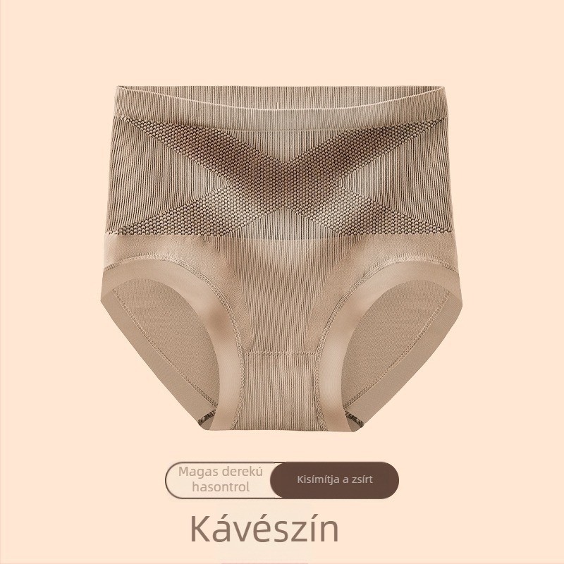 Női magas derekú seamless alsó, lélegző, hasi formázó és fenékemelő, Mulberry selyem bélés