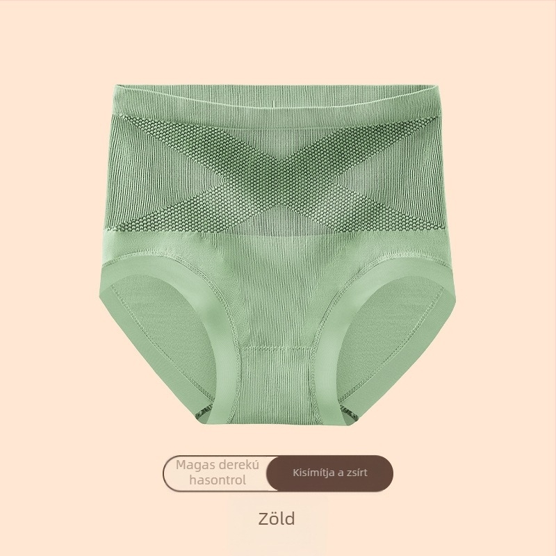 Női magas derekú seamless alsó, lélegző, hasi formázó és fenékemelő, Mulberry selyem bélés