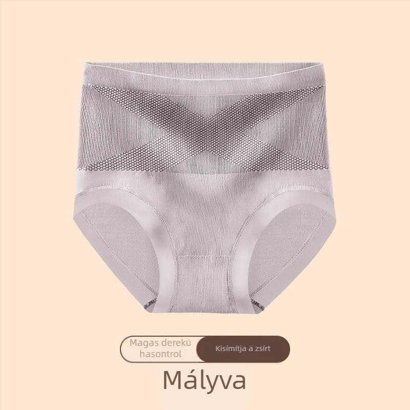 Női magas derekú seamless alsó, lélegző, hasi formázó és fenékemelő, Mulberry selyem bélés