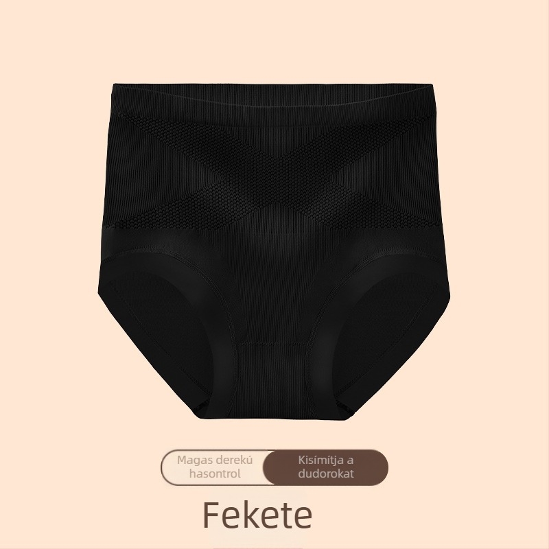 Női magas derekú seamless alsó, lélegző, hasi formázó és fenékemelő, Mulberry selyem bélés