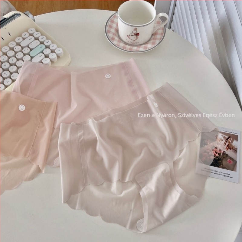 Női Ice Silk bugyi, középmagas derekú, ultra vékony, lélegző, pamut belsővel a lágyéki területen