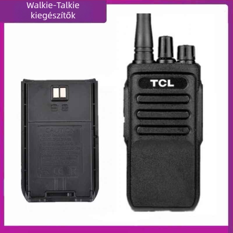 HT6 TCL Walkie-Talkie kiegészítő készlet: 3000mAh akkumulátor, antenna, hátsó klipe, töltőállvány, 16 csatorna, 1,5–3 km hatótávolság, 5W RF kimenet