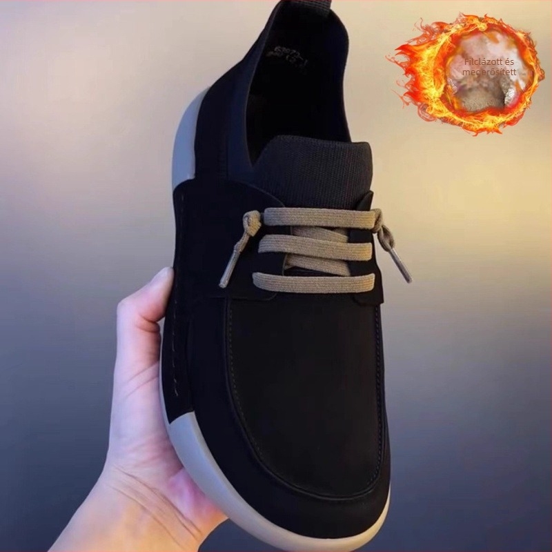 Férfi téli papucsok - csúszásmentes, kopásálló, fleece béléses, meleg beltéri cipő