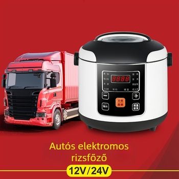 NK-264 Autós rizsfőző, 12V/24V, többfunkciós elektromos rizsfőző járművekhez